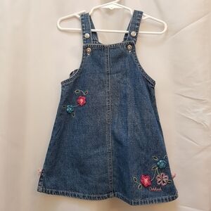 Oshkosh girls jean jumper dress 24 months Vintage tags